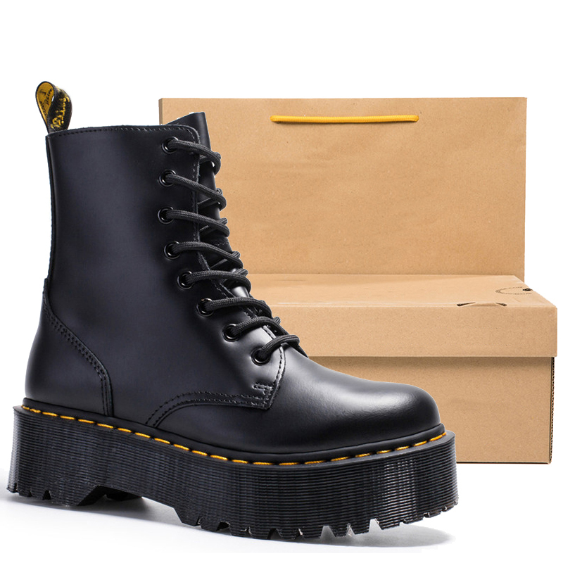 Dr. Martens Boots for Women, Summer Genuine Leather, British Style, Versatile, Motorcycle Breathable Short Boots 1460, Eight-Hole High-Top Platform Shoes