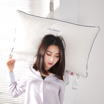 Cotton simple pillow 48*74 single pillow core high rebound ultra-fine feather velvet pillow student adult one suit