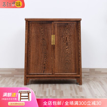 Sutin Red Wood Furniture Chicken Wings Wood Tea Water Cabinet Dining Side Cabinet Imitation Ancient Chinese Solid Wood Lockers Tea Bowl Cupboard