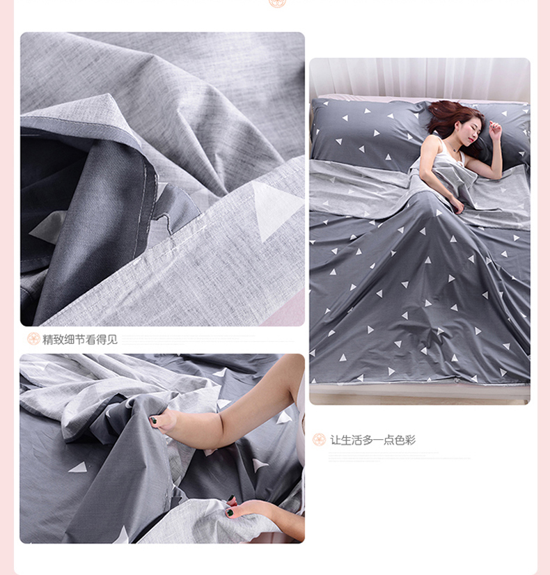 Du lịch khách sạn trên bẩn túi ngủ người lớn trong nhà bông di động du lịch khách sạn duy nhất đôi du lịch quilt cover tờ