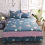 Khăn trải giường Kiểu váy cotton Chất liệu cotton chống trượt đôi 1.5 1.8m 2.0 m Khăn trải giường ga giường viền ren