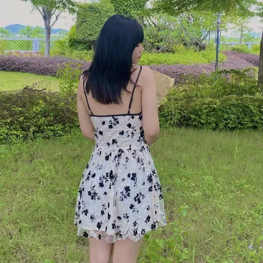 Летний кружевной пояс, подтяжки, брендовый slips dress, плюс размер, цветочек