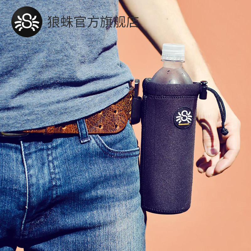 Spider Tarantula Water Bottle Holder Kettle bag Outdoor travel Water Bottle cover Thermos kettle protection bag mountaineering running Water bottle Buckle Mineral water bottle hook waist