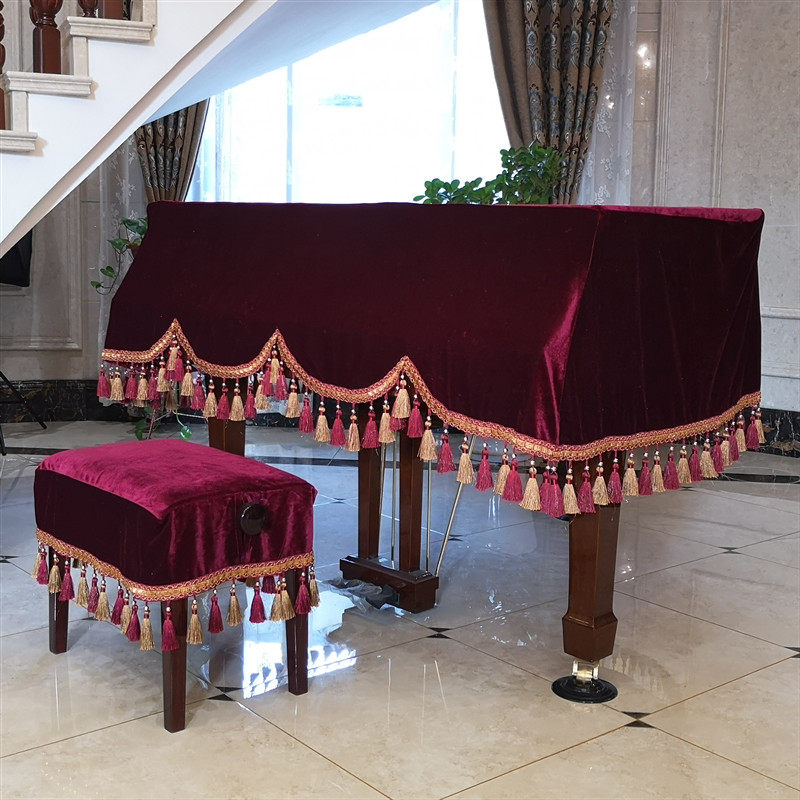Kaiyan 250D thickened gold velvet grand piano cover Piano cover Grand piano dust cover Grand piano cover cloth
