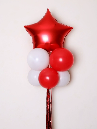 Украшение свадебного зала в форме сердца, воздушный шар из дождевого шелка, украшение для свадьбы, дня рождения, пятиконечная звезда, воздушный шар с кисточками, цветные полоски