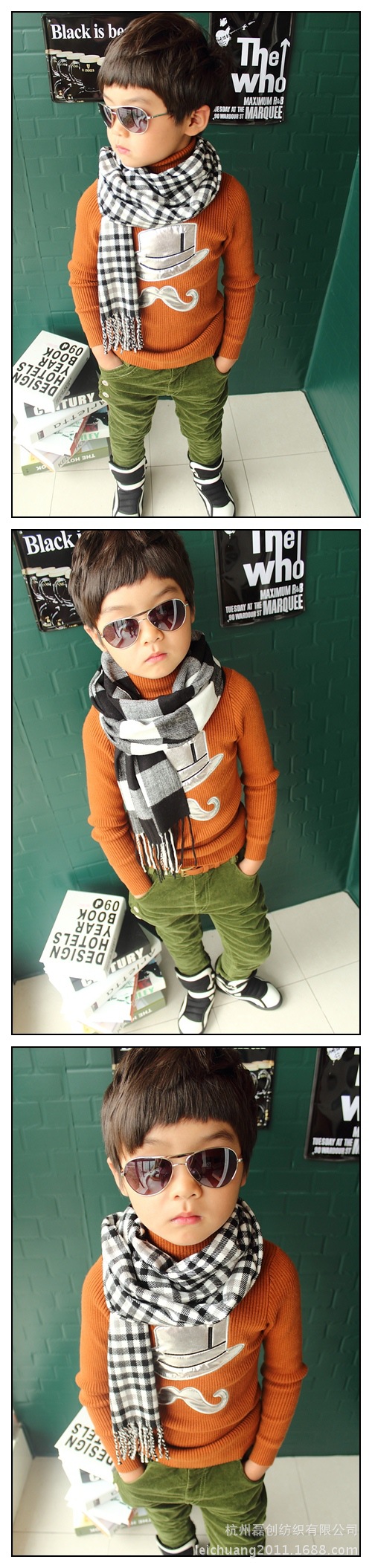 Foulard enfant en cachemire - Ref 2136277 Image 15