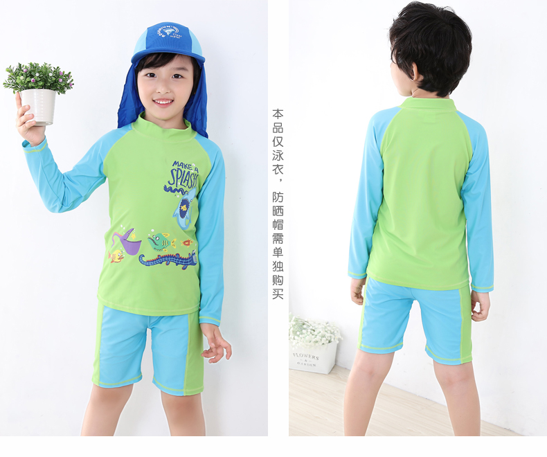 Mùa hè bé trai chia áo tắm chống nắng áo dài tay trẻ em lớn đồ bơi mùa xuân nóng khô nhanh quần áo bơi lướt - Bộ đồ bơi của Kid đồ bơi mẹ và bé