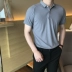 Capricorn nam POLO áo sơ mi nam tay ngắn Hàn Quốc màu rắn ve áo Slim mùa hè áo sơ mi nửa tay - Polo áo thun nam có cổ Polo