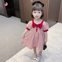 Special cabinet genuine girl dress new Han version of baby girl baby short sleeve little fragrant style princess skirt in summer