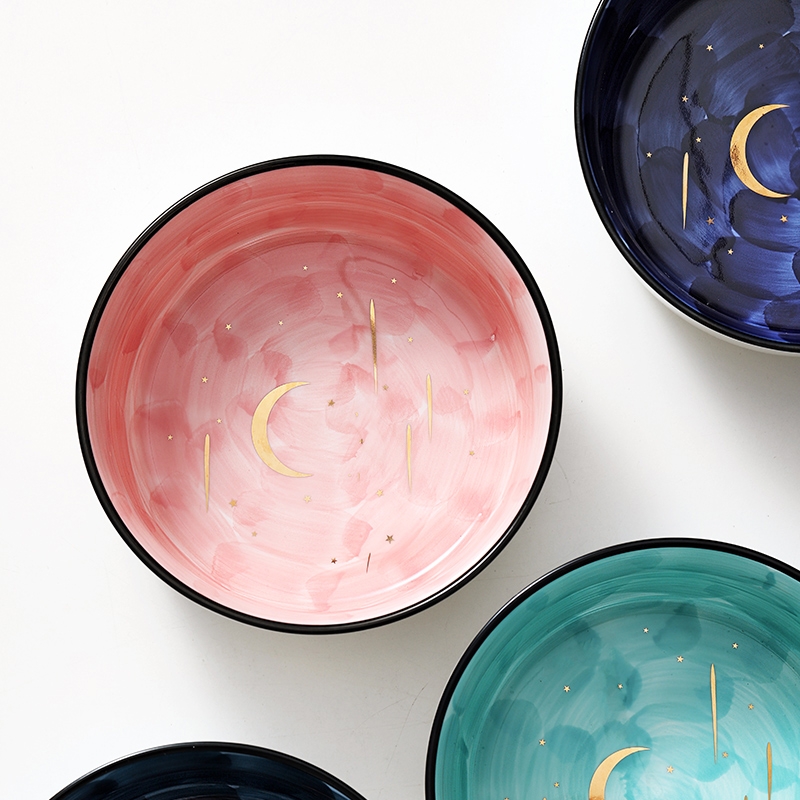 Nordic ceramic rainbow such use household tureen large individuality creative soup bowl bowl of a single mercifully rainbow such as bowl of fruit salad bowl