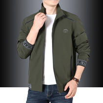 Jacket Man Spring Autumn Windproof Thin trendy speed Dry 2019 new casual blouse upright collar sports jacket