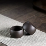 [Чанг Тао] Yixing Полная ручная работа Zisha Cup Cup Cup Original Mine Black Mud Drum Cup 70 куб.