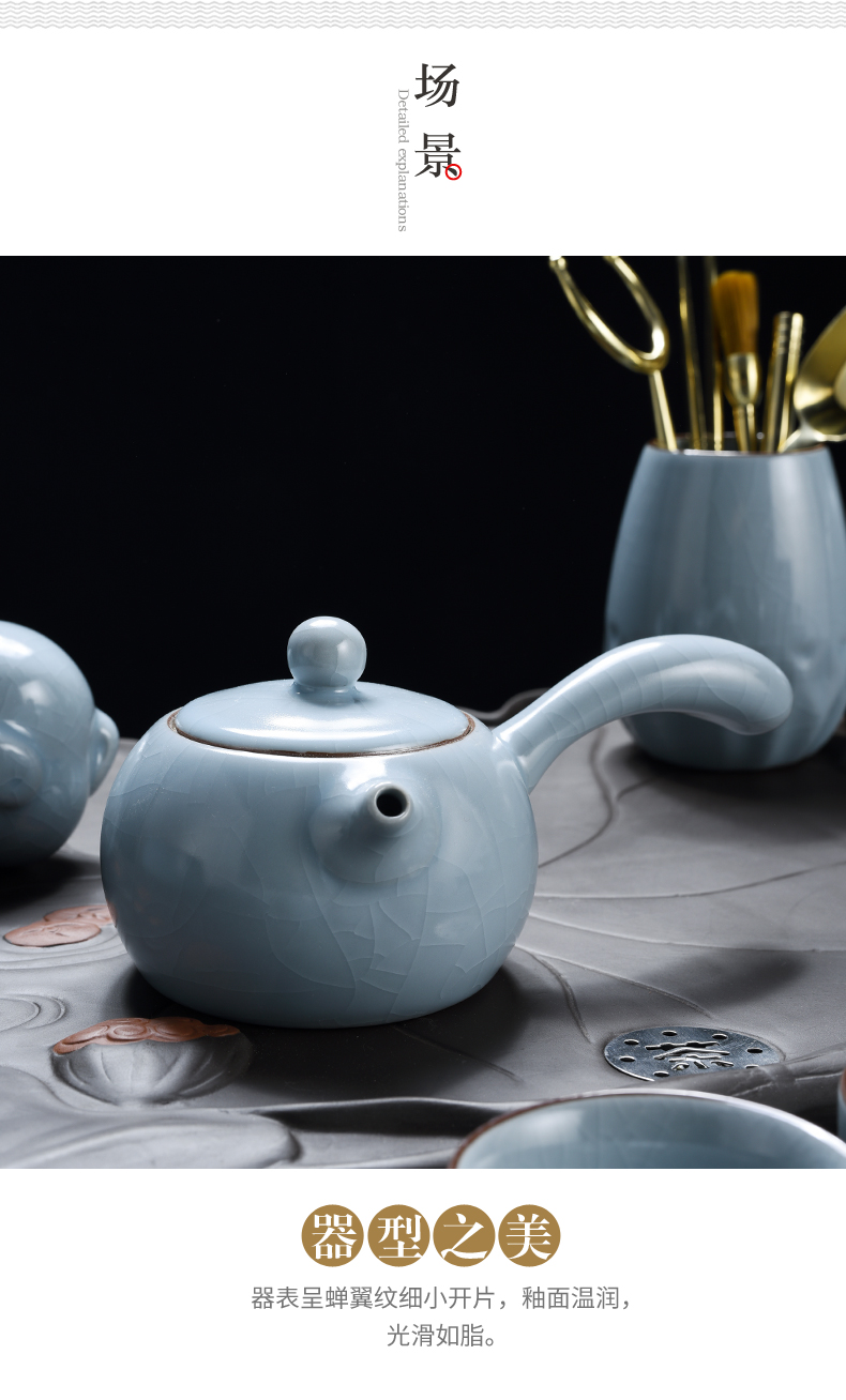 Beauty cabinet home side of your up teapot kung fu tea set on the ceramics up with a pot of two cups of a teapot