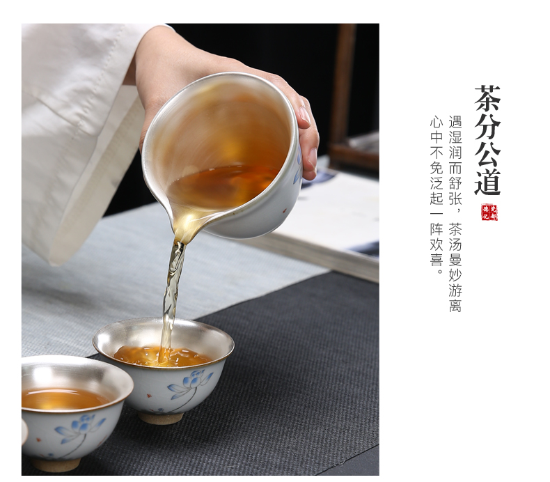 Beauty cabinet coppering. As silver kung fu tea set household ceramics by hand your up tea pot lid bowl silver cup gift pack