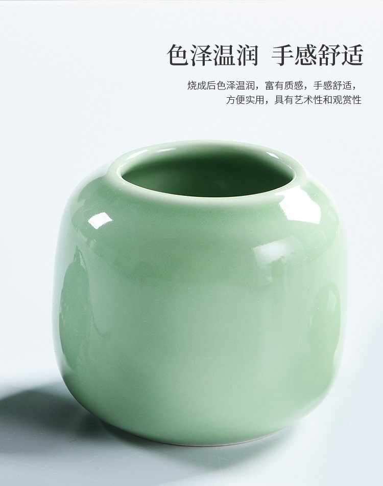 Meige gốm lon trà nhỏ đơn giản bao bì hộp trà bộ hộp kín hộp trà hộp trà hộp trà ấm pha trà thủy tinh