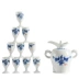 Meige Blue and White Gốm High Wine Glass Wine Wine Wine Wine Set Set Bán buôn hộ gia đình Trung Quốc - Rượu vang Rượu vang