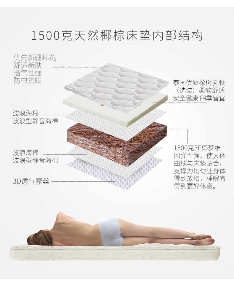 Trẻ em gấp mat nệm xơ dừa nệm giường 1.8m giường 1,5m nệm cứng cọ dừa custom-made giá rẻ - Nệm nệm 2m x 2m2