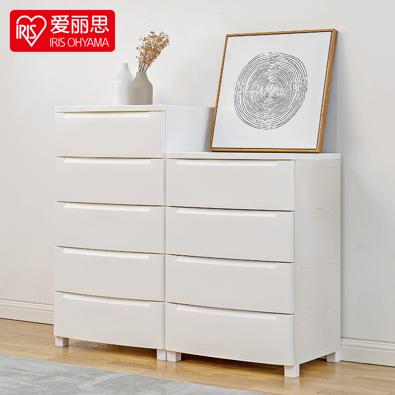IRIS thickened drawer-type containing cabinet multilayer plastic large number five-bucket wardrobe Sub-clothing containing box Alice