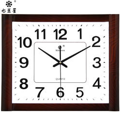 Seven Kings Star Wall Clock for Living Room, Square Quartz Clock, Simple Modern New Chinese Style Wall Watch