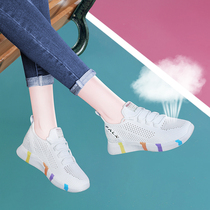 2021 New Summer Breathable Dancing Shoes Womens Square Dance Shoes Soft Bottom Mesh Surface Sports Anti-Slip Dancing Shoes Casual