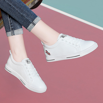Genuine Leather Small White Shoes Woman Soft Leather 2022 Spring Autumn New 100 Hitch Bull Leather Flat Bottom Plate Shoes Casual Students Soft Bottom Women Shoes