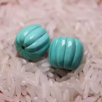 Hubei original mine turquoise old melon beads scattered beads carved pumpkin beads waist beads Bodhi hand string accessories