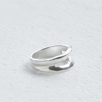Spot enage Duo Wild line Ring 925 silver Japanese handmade double Ring hollow Ring