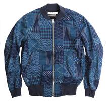 Spot FDMTL PRINTED BORO MA1 blue dye stitching lattice MA1