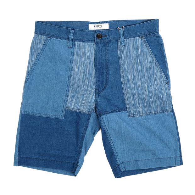 FDMTL BORO PATCHWORK SHORT PANTS 2YR WASH washed splicing shorts