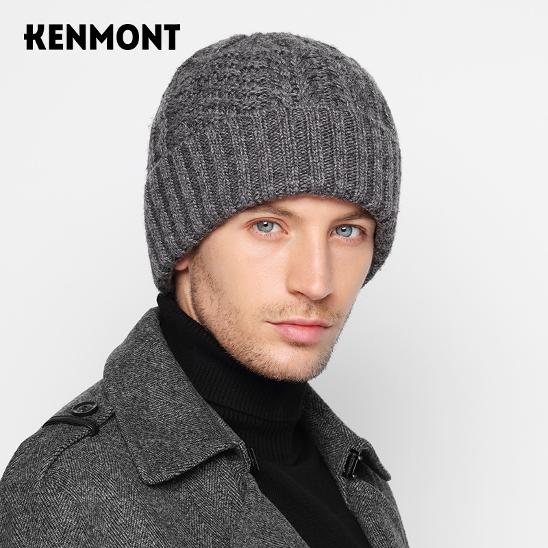 Camon Autumn Winter New Men Heat Antibacterial Wool Hat Pure Color Heat Heat Heat Hat