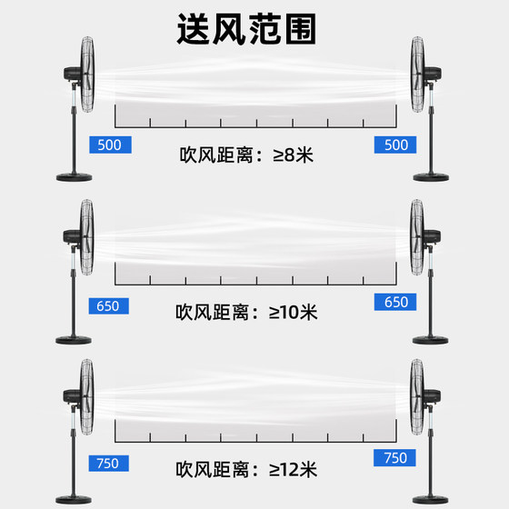 High-power industrial fan powerful floor fan removes formaldehyde wall-mounted large wind electric fan factory horn fan