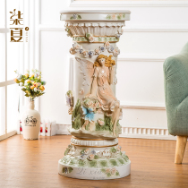 Living room European Roman column flowerpot ornaments home decoration crafts large floor-to-ceiling flower stand base window furnishings