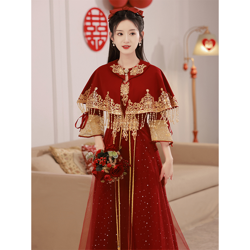  XL+Burgundy long cloak, maxi length   + $4.72 