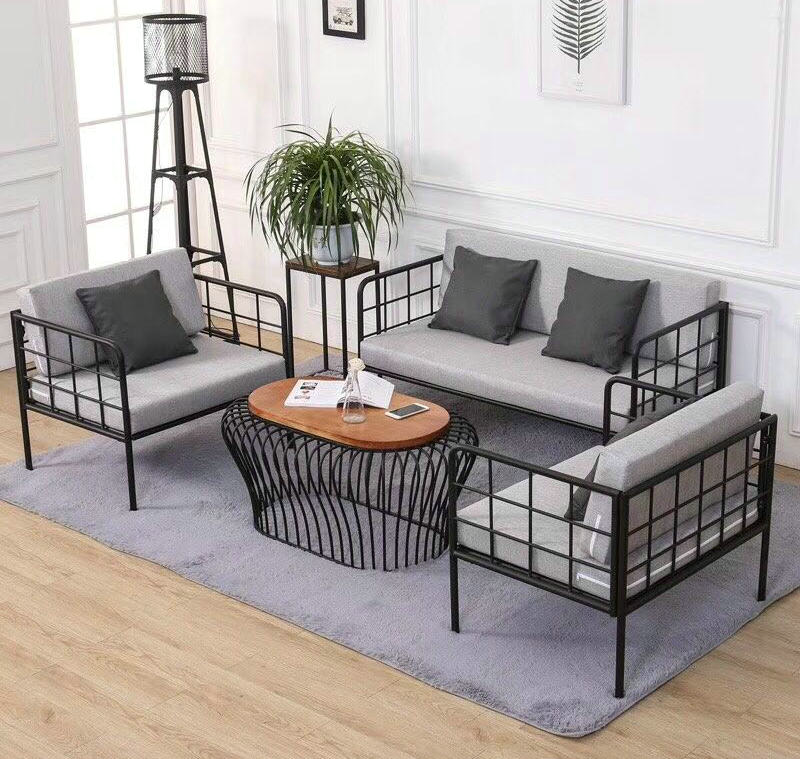 American wrought iron leisure sofa creative leisure club dining room cafe clothing store coffee table sofa chair combination