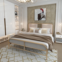 Nordic modern household light luxury iron frame 1 8m double bed simple small family size single iron bed 1 2 m