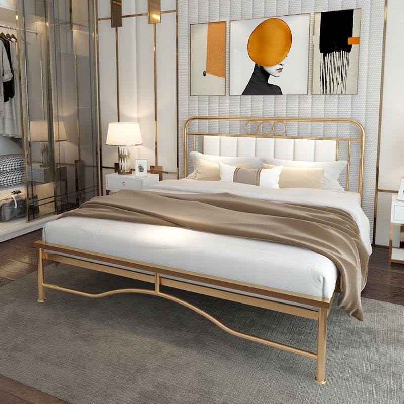 Nordic in iron bed double bed gold iron bed 1 8 soft bag bed apartment simple single iron frame bed 1 5 m