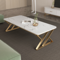 Rock tea is a small luxury modern minimal rectangular network red room household 2022 new small household tea table