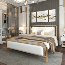 ins Modern Light Luxury Master Bedroom 1 8 m double iron bed frame Nordic minimal iron metal princess 1 5 m