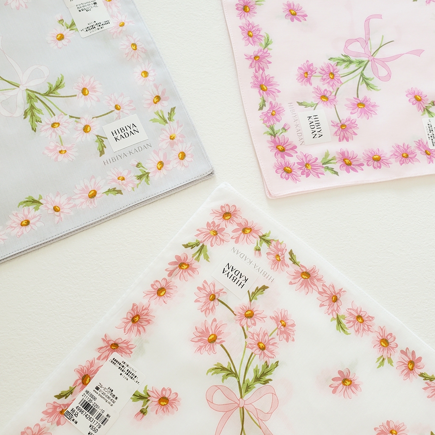 Spot Japan-made imported HIBIYA KADAN high-end ladies carry-on printed cotton handkerchief handkerchief square towel