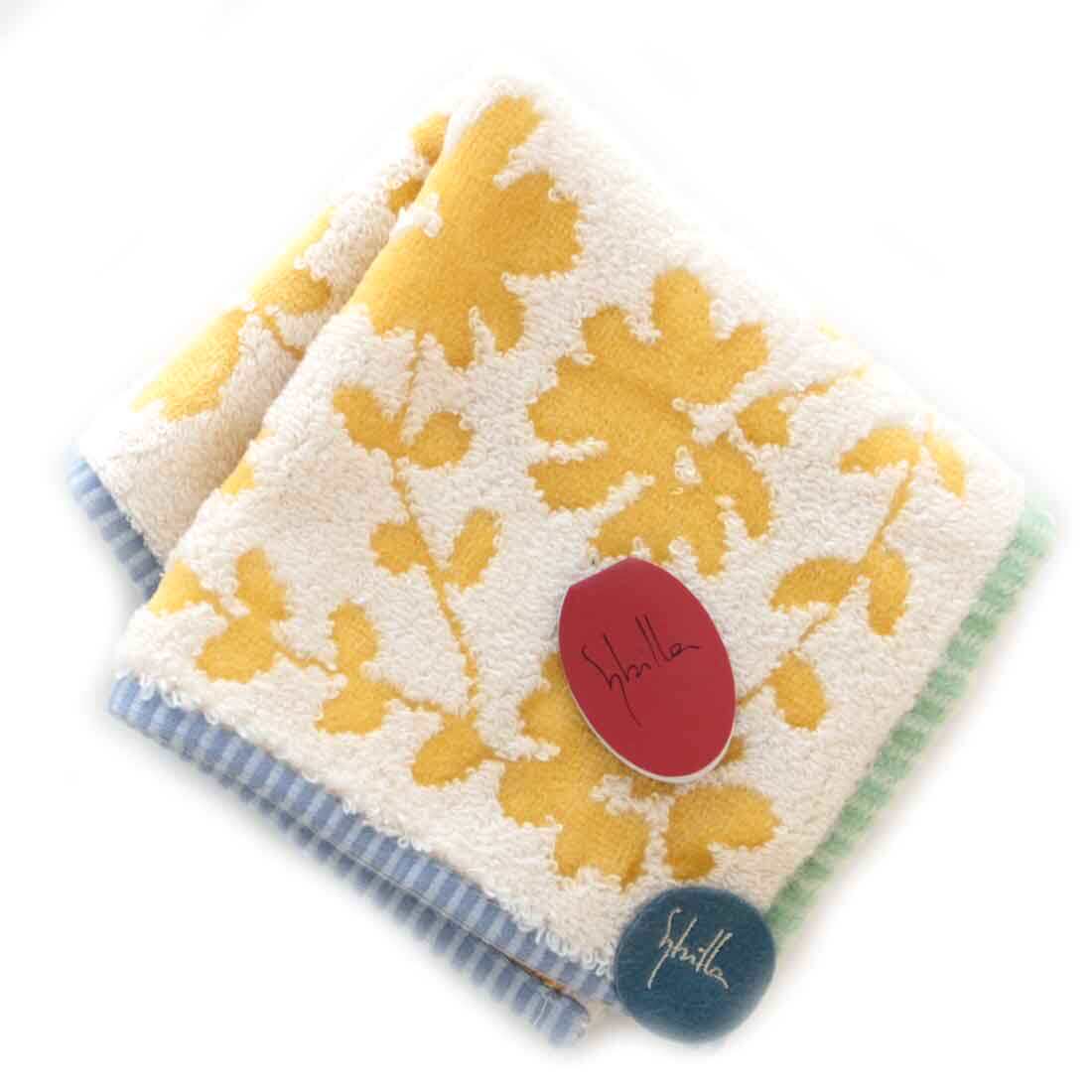 Japan purchased Sybilla high-grade cotton handkerchief handkerchief square towel towel sweat towel Flower embroidery hollow out