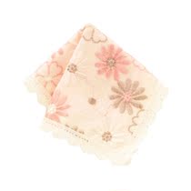 Japan TOCCA high-grade cotton embroidery flower lace handkerchief handkerchief square towel towel sweat towel gift
