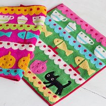 Japan imported Atsuko Matano women children carry cotton handkerchief handkerchief square towel sweat towel cat
