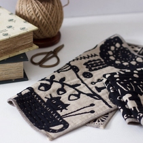 Japanese imported Atsuko Matano ladies cotton gauze handkerchief handkerchief towel sweat towel cat