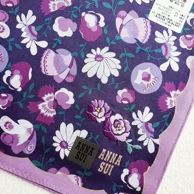 Japanese imported ANNA SUI ANNA SUI high-end women's high-grade printed cotton handkerchief handkerchief sweat towel