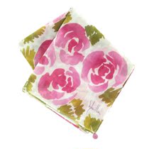 Japan to buy Sybilla high-grade cotton rose watercolor printing handkerchief handkerchief square towel towel sweat towel