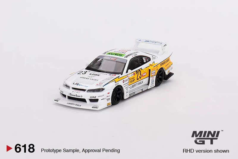 Minigt 1:64 618 #   S15 Super Silhouette Lbwk Nissan Nissan Alloy Car Model