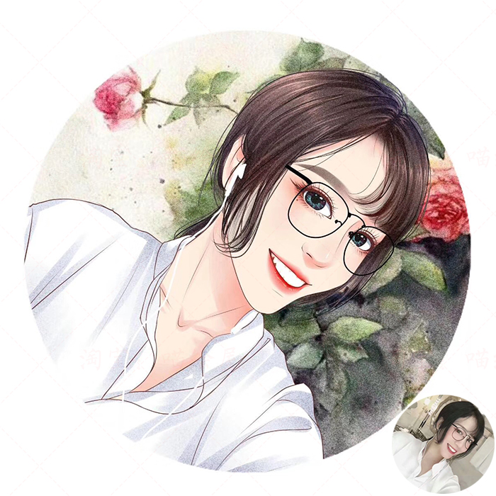 Semi-realistic style Q-version avatar cartoon character image real-life photo comic custom-made painting avatar comic face