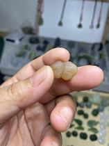 Butterfly diy loose bead hand necklace bag hanging blue and white jade butterfly straight hole bracelet bracelet accessories accessories