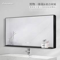 Red Dot Award Bathroom Mirror with Shelf Toilet mirror Bathroom mirror led luminous smart mirror Toilet mirror customization