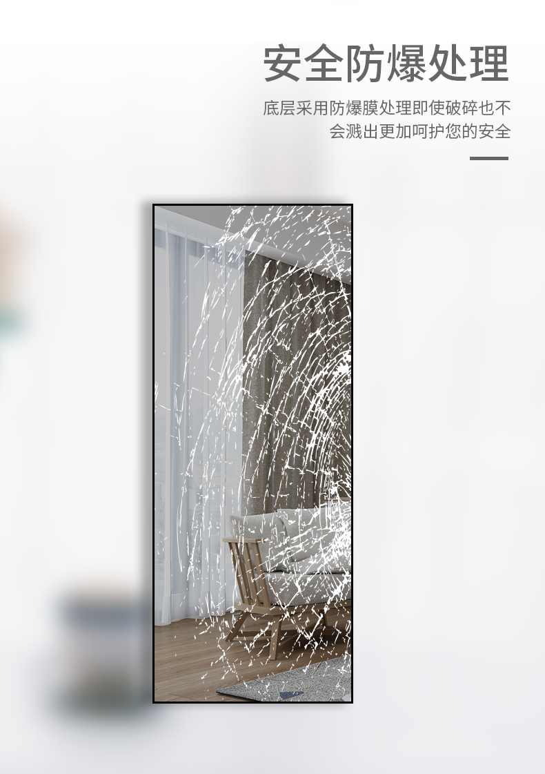 Khung gương đơn giản thay đồ treo tường hạ cánh giày thay đồ phòng ngủ - Gương gương to